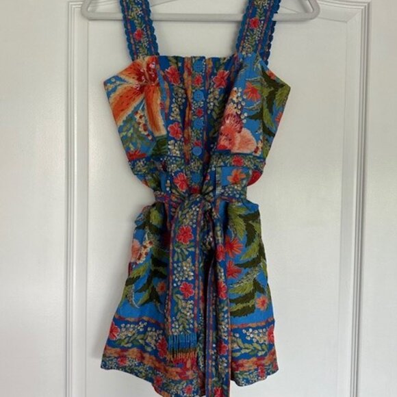 farm Rio Garden Blue Romper - small (NWT) - Picture 6 of 10